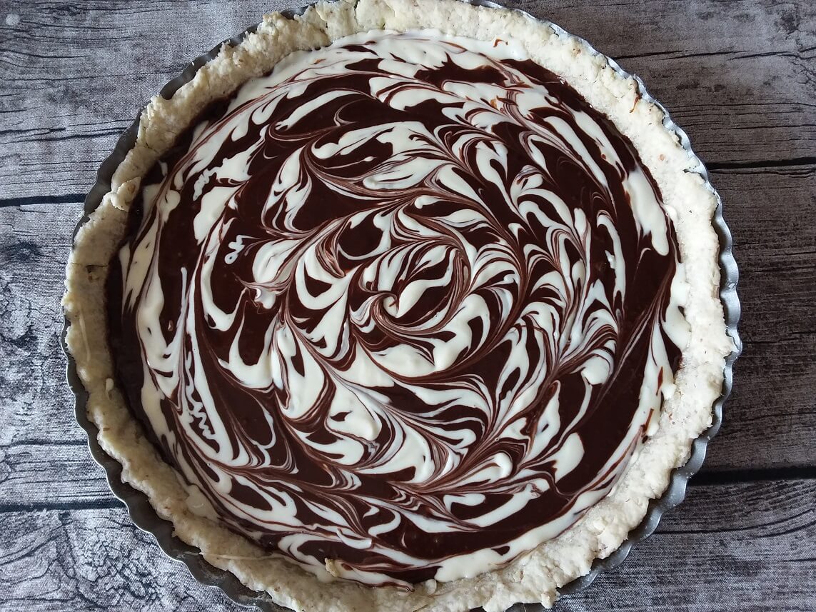 Tarte au Chocolat mit Cheesecake Swirl und ein kleiner Reisebericht