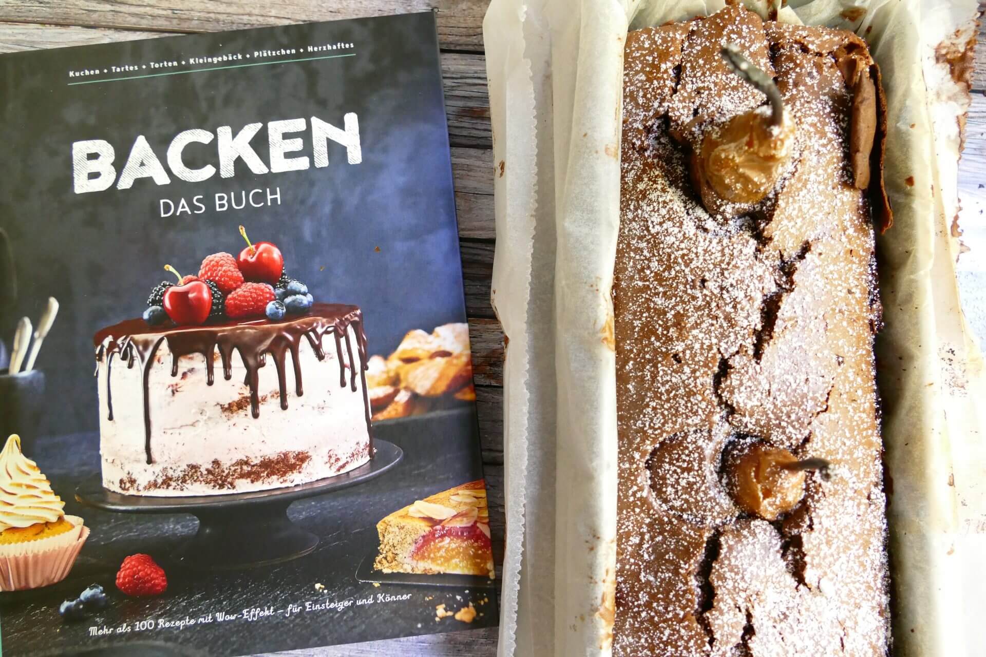 Schoko-Birnen-Kuchen – Rezension zu “Backen. Das Buch” von Edeka