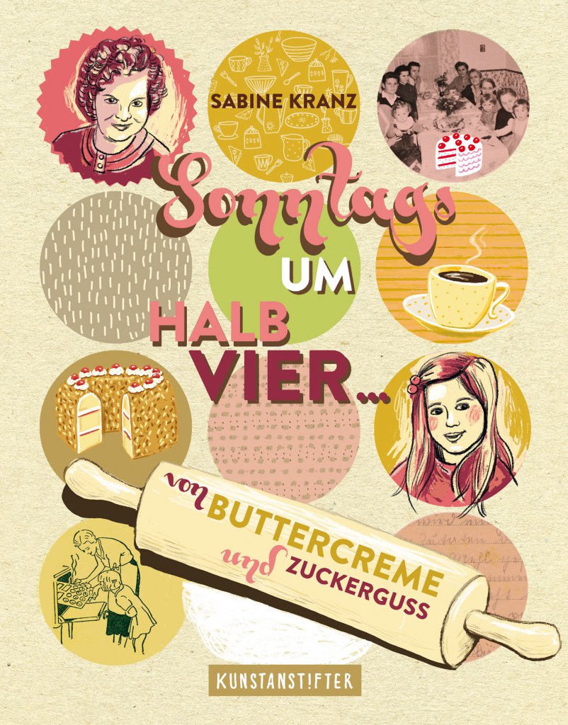 Cover zu Sonntags um halb vier von Sabine Kranz mit Rotweinkuchen