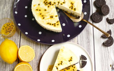 Oreo-Cheesecake mit Maracuja (No Bake Cake)